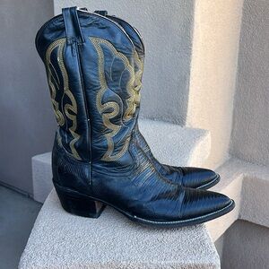 Black  Western Cowboy Boots